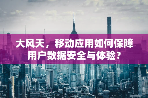 大风天，移动应用如何保障用户数据安全与体验？