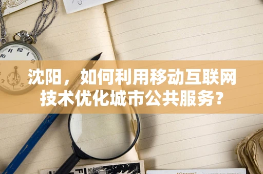 沈阳，如何利用移动互联网技术优化城市公共服务？