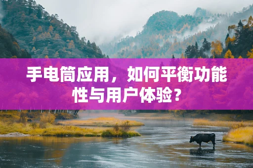 手电筒应用，如何平衡功能性与用户体验？