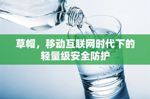 草帽，移动互联网时代下的轻量级安全防护