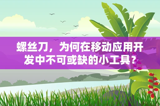 螺丝刀，为何在移动应用开发中不可或缺的小工具？