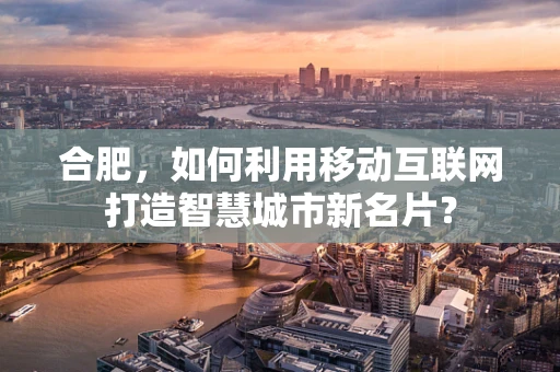 合肥，如何利用移动互联网打造智慧城市新名片？