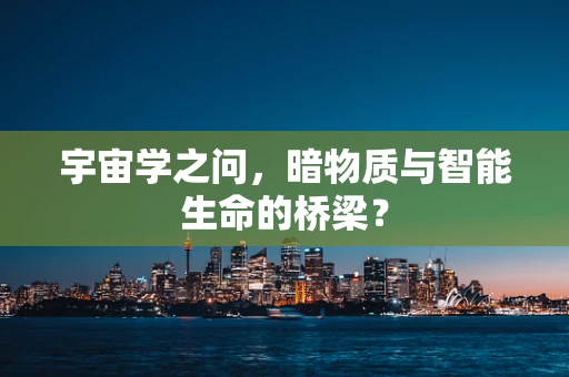宇宙学之问，暗物质与智能生命的桥梁？