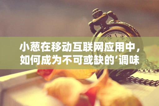 小葱在移动互联网应用中，如何成为不可或缺的‘调味’角色？