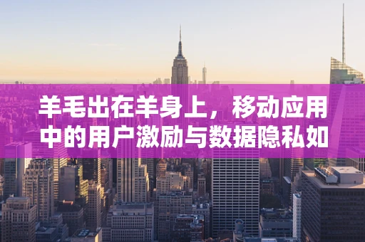 羊毛出在羊身上，移动应用中的用户激励与数据隐私如何平衡？