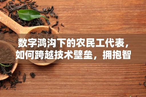 数字鸿沟下的农民工代表，如何跨越技术壁垒，拥抱智能时代？