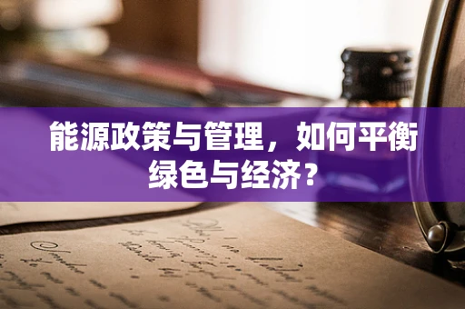 能源政策与管理，如何平衡绿色与经济？