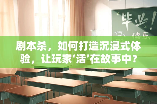 剧本杀，如何打造沉浸式体验，让玩家‘活’在故事中？