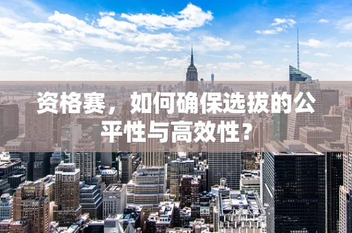 资格赛，如何确保选拔的公平性与高效性？