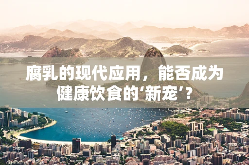 腐乳的现代应用，能否成为健康饮食的‘新宠’？