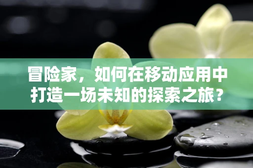 冒险家，如何在移动应用中打造一场未知的探索之旅？
