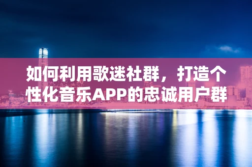 如何利用歌迷社群，打造个性化音乐APP的忠诚用户群体？