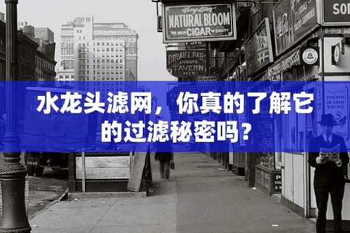 水龙头滤网，你真的了解它的过滤秘密吗？