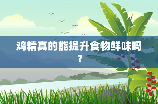 鸡精真的能提升食物鲜味吗？