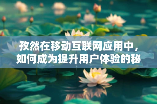 孜然在移动互联网应用中，如何成为提升用户体验的秘密武器？