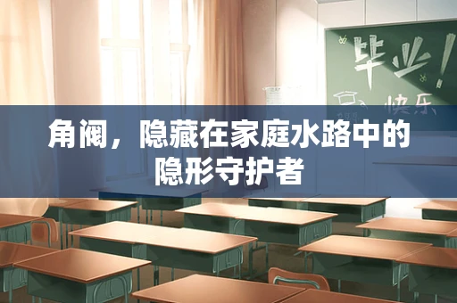 角阀，隐藏在家庭水路中的隐形守护者