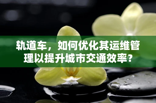 轨道车，如何优化其运维管理以提升城市交通效率？