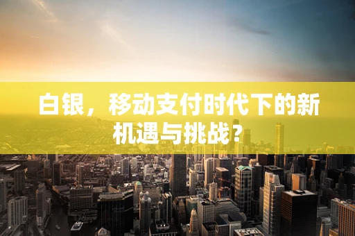 白银，移动支付时代下的新机遇与挑战？