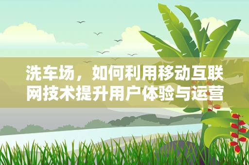 洗车场，如何利用移动互联网技术提升用户体验与运营效率？