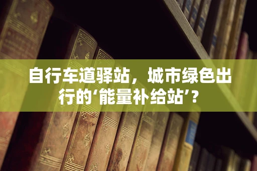 自行车道驿站，城市绿色出行的‘能量补给站’？