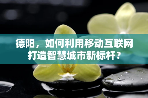 德阳，如何利用移动互联网打造智慧城市新标杆？