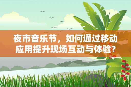 夜市音乐节，如何通过移动应用提升现场互动与体验？