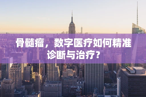 骨髓瘤，数字医疗如何精准诊断与治疗？